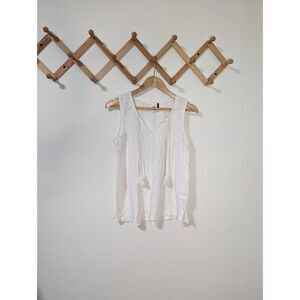 Anthropologie Akemi + Kin Crochet Top Tasseled Tank Top - Size S